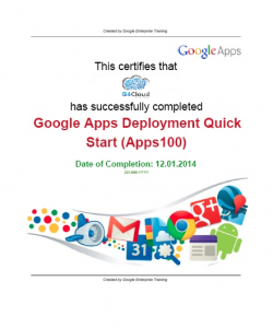 Certificaat Google 100 Deployement nieuw G4Cloud logo